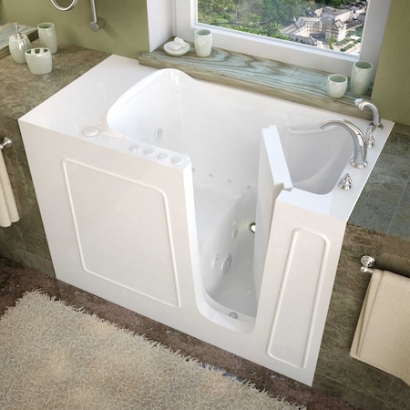 Meditub MediTub Walk-In 26 x 53 White Whirlpool & Air Walk-In Bathtub 2653RWD